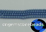 CLU101 15.5 inches 6mm round blue luminous stone beads