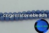 CLU105 15.5 inches 14mm round blue luminous stone beads