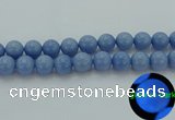 CLU107 15.5 inches 18mm round blue luminous stone beads