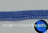 CLU110 15.5 inches 4mm round blue luminous stone beads