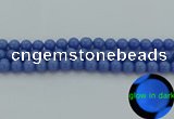 CLU112 15.5 inches 8mm round blue luminous stone beads