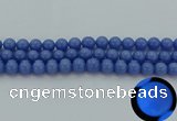 CLU113 15.5 inches 10mm round blue luminous stone beads