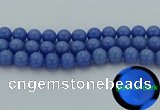 CLU115 15.5 inches 14mm round blue luminous stone beads