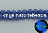 CLU117 15.5 inches 18mm round blue luminous stone beads