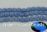 CLU153 15.5 inches 14*14mm square blue luminous stone beads