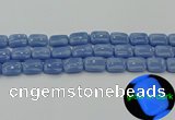 CLU162 15.5 inches 12*16mm rectangle blue luminous stone beads