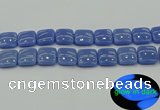 CLU195 15.5 inches 18*18mm square blue luminous stone beads