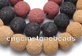 CLV07 14 inch 13mm ball shape natural lava loose beads wholesale