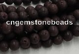 CLV201 15.5 inches 8mm round coffee natural lava beads wholesale