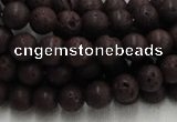 CLV202 15.5 inches 10mm round coffee natural lava beads wholesale