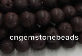 CLV204 15.5 inches 14mm round coffee natural lava beads wholesale