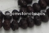 CLV206 15.5 inches 6*10mm rondelle coffee natural lava beads wholesale