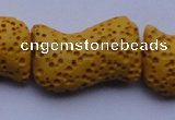 CLV21 16 inches 13*21mm marquise yellow natural lava beads wholesale