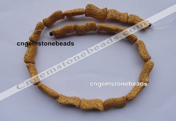 CLV21 16 inches 13*21mm marquise yellow natural lava beads wholesale