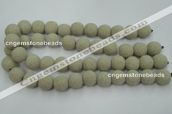 CLV357 15.5 inches 18mm ball dyed lava beads wholesale