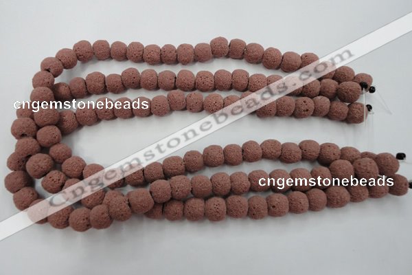 CLV361 15.5 inches 11mm ball dyed lava beads wholesale