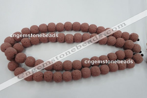 CLV362 15.5 inches 13mm ball dyed lava beads wholesale