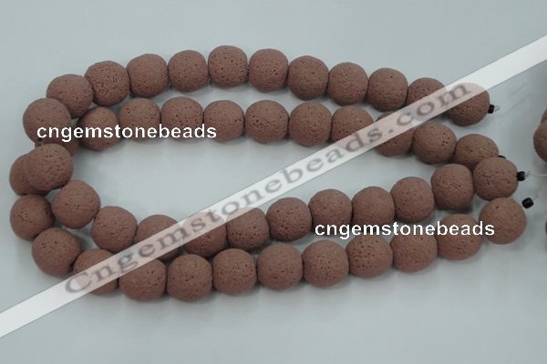 CLV364 15.5 inches 18mm ball dyed lava beads wholesale