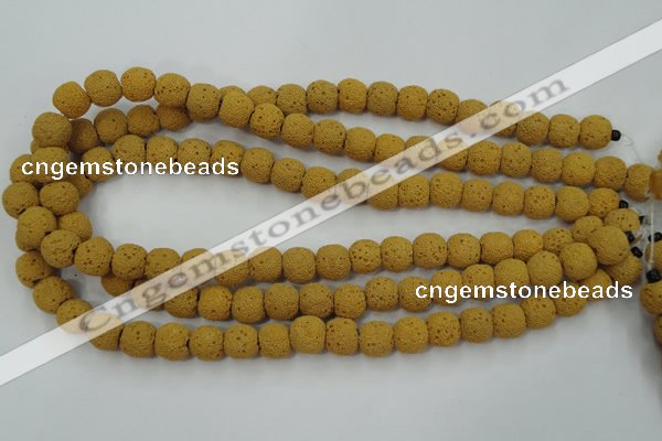 CLV368 15.5 inches 11mm ball dyed lava beads wholesale