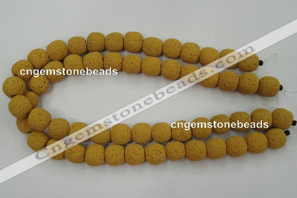 CLV372 15.5 inches 14mm ball dyed lava beads wholesale