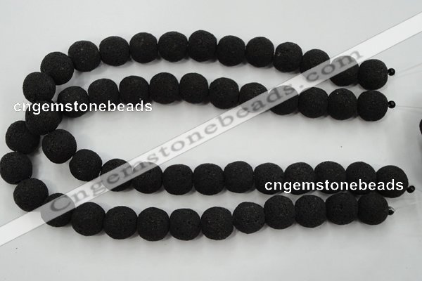 CLV382 15.5 inches 16mm ball dyed lava beads wholesale