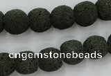 CLV385 15.5 inches 12mm ball dyed lava beads wholesale