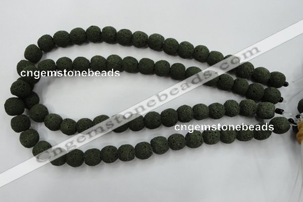 CLV385 15.5 inches 12mm ball dyed lava beads wholesale