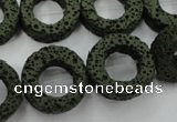 CLV409 15.5 inches 8*20mm donut dyed lava beads wholesale