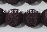 CLV481 15.5 inches 18mm round dyed purple lava beads wholesale