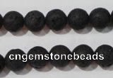 CLV485 15.5 inches 10mm round black lava beads wholesale