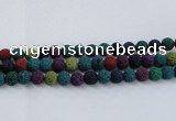 CLV523 15.5 inches 10mm round mixed lava beads wholesale