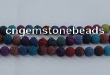 CLV524 15.5 inches 12mm round mixed lava beads wholesale