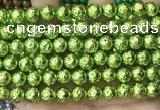 CLV536 15.5 inches 6mm round plated lava beads wholesale