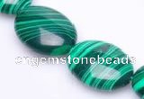 CMA03 flat oval 14*19mm imitate malachite beads Wholesale