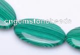 CMA05 18*30mm flat oval imitate malachite beads wholesale