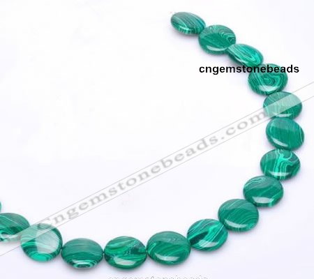 CMA07 15.5 inches 16mm coin imitate malachite beads Wholesale