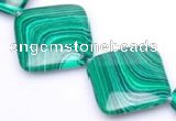 CMA10 15.5 inches 31mm rhombus imitate malachite beads wholesale