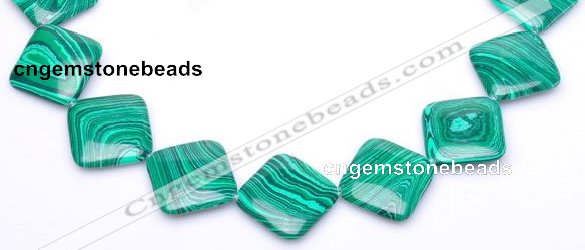 CMA10 15.5 inches 31mm rhombus imitate malachite beads wholesale