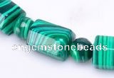 CMA14 8mm round & 10*14mm barrel shape imitate malachite beads