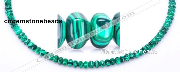 CMA15 4*6mm roundel imitate malachite gemstone beads Wholesale