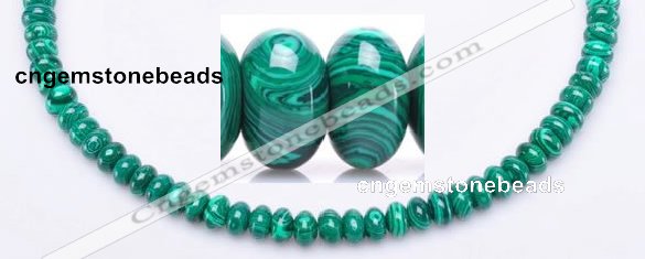 CMA16 5*8mm roundel imitate malachite gemstone beads Wholesale