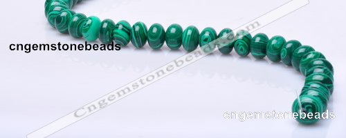 CMA17 7*10mm roundel imitate malachite gemstone beads wholesale