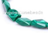 CMA23 8*14mm faceted oval imitate malachite beads Wholesale