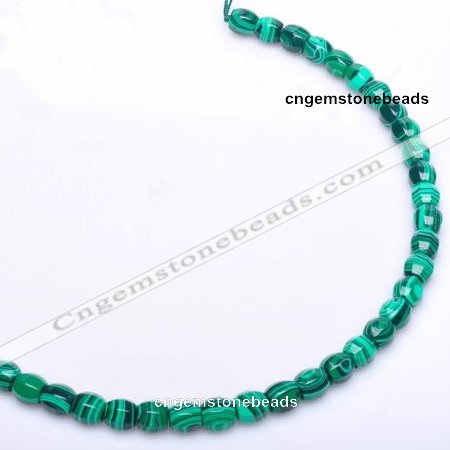 CMA24 8*10mm faceted drum imitate malachite beads Wholesale