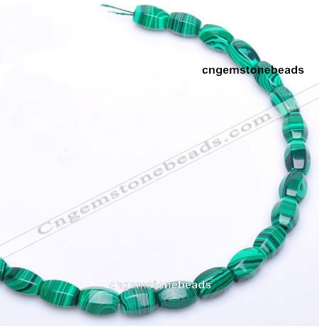 CMA26 10*14mm faceted drum imitate malachite beads Wholesale