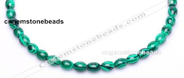 CMA27 15.5 inches 8*10mm rice imitate malachite beads Wholesale