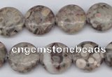 CMB09 15.5 inches 16mm flat round natural medical stone beads