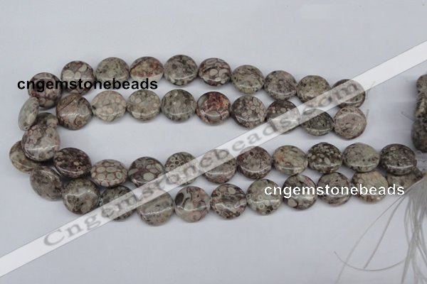 CMB10 15.5 inches 18mm flat round natural medical stone beads