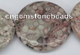 CMB15 15.5 inches 40mm flat round natural medical stone beads