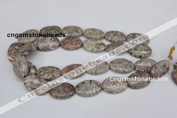 CMB17 15.5 inches 20*30mm oval natural medical stone beads